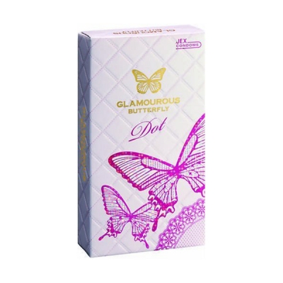 Bao cao su Jex Glamcurous Butterfly dot-hộp 8c