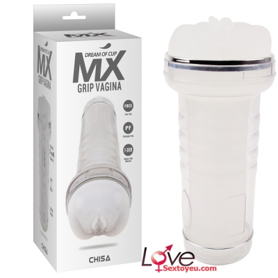 Cốc thủ dâm trong suốt MX Grip Vagina