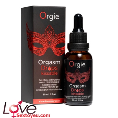 Gel tăng khoái cảm nếm được Orgie orgasm drops kissable cho Oral sex
