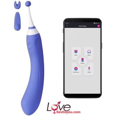 Máy rung 2 đầu điều khiển qua app Lovense Hyphy kèm 3 đầu phụ