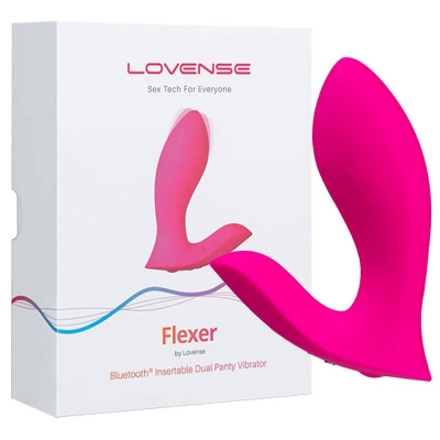 Máy rung lắc 2 đầu Lovense Flexer kết nối từ xa qua app