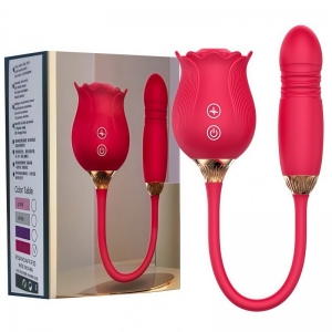 Máy bú hoa hồng kèm trứng rung thụt độc đáo