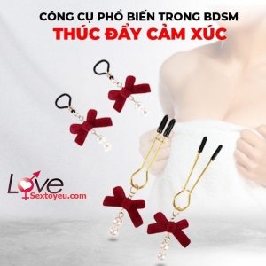 Bộ kẹp đầu ti ngọc trai cao cấp Senuelo Pearl Nipple Clamps Kit