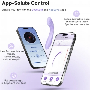 Svakom Margot máy rung 2 đầu sưởi ấm điểu khiển qua app 