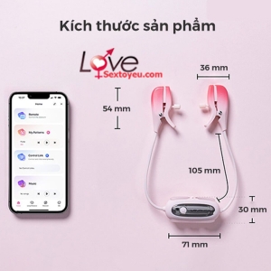 Máy rung kẹp đầu ti cao cấp Lovense Gemini  điều khiển qua app 