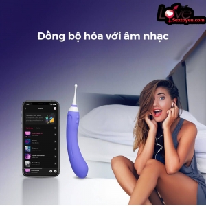 Máy rung 2 đầu điều khiển qua app Lovense Hyphy kèm 3 đầu phụ