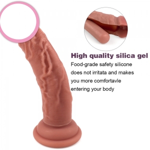 Dương vật silicon hít đất size nhỏ dáng cong