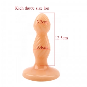 Đồ chơi kích thích hậu môn cực sướng bằng silicone xoắn mềm
