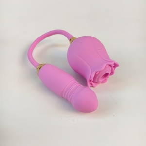 Máy bú hoa hồng kèm trứng rung thụt độc đáo